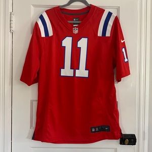 Julian Edelman L Retro Red NFL Patriots Jersey